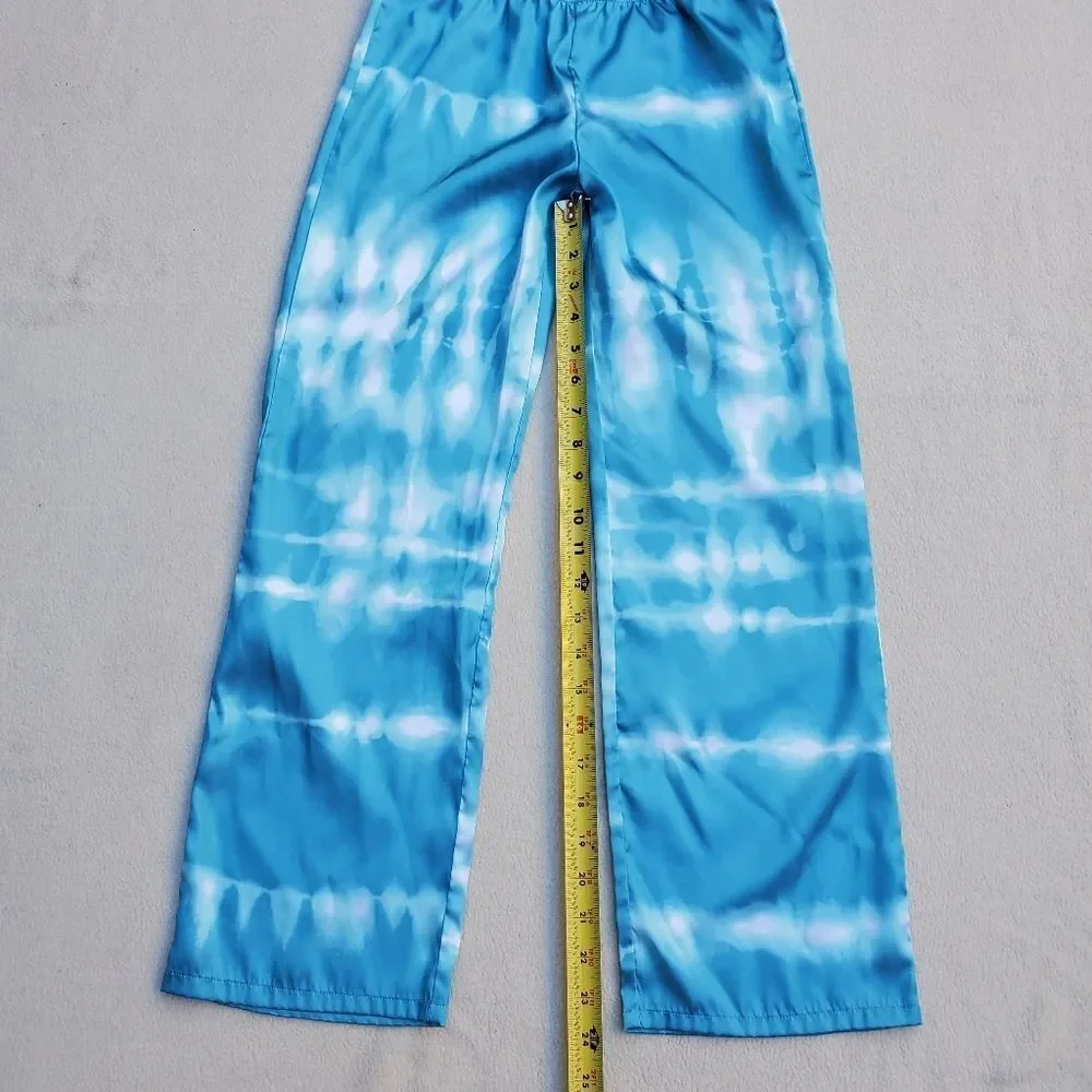 Sleep Justice blue and white tie-dye pajama pants size 10